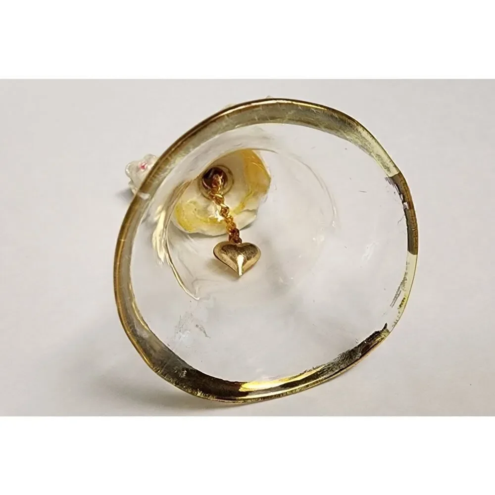 Vintage Christmas Angel Glass Bell Tree Ornament